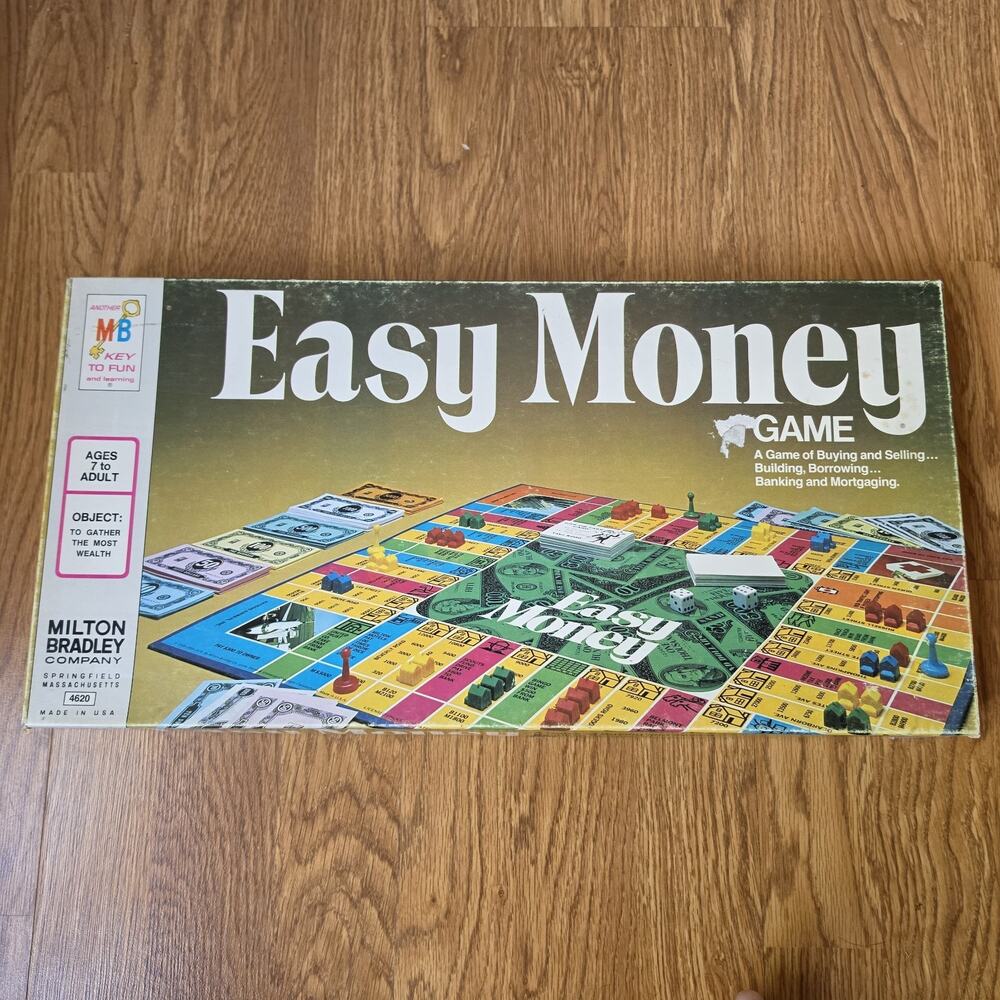 Milton Bradley Easy Money Board Game 1974 Complete In Box Vintage